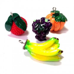 Colgantes de Resina Frutas 4 Surtidas