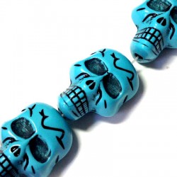 Resin Bead Skull 27x36mm