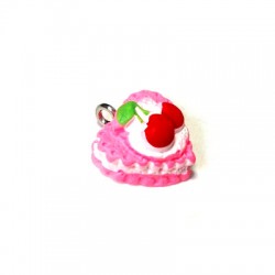 Ciondolo Torta a Cuore in Resina 15x16mm