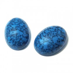 Cabochon Ovale à dos plat en Résine 13 x 18 mm