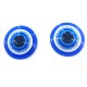 Resin Cabochon Flatback Round with Evil Eye 10mm