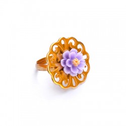 Fiore in Resina con Retro Piatto 14 mm