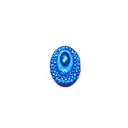 Cabochon Ovale à dos plat en Résine 13 x 18 mm