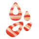 Resin Pendant Teardrop 35x43mm & 15x23mm