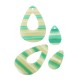 Colgante de Resina Gota 35x43mm y 15x23mm (set 2 pcs)