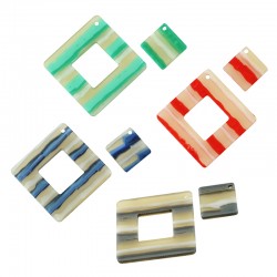 Resin Pendant Rhombus 33mm & 15mm