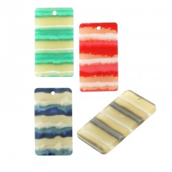 Colgante de Resina Rectangulo 20x35mm (set 2 pcs)