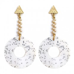 Colgante de Resina Circulo 13mm y Disco 35mm (set 2 pcs)
