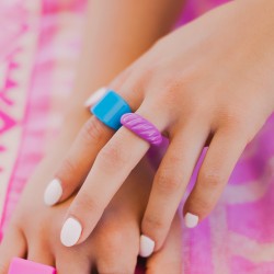 Bague en Résine avec Lignes 24 mm
