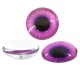 Cabochon plat rond en Résine avec œil Maléfique 8 mm