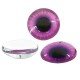 Glass Cabochon Flatback Round with Evil Eye 12mm