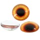 Glass Cabochon Flatback Round with Evil Eye 12mm