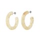 Resin Earring Hoop with Shell Chips 35x38mm