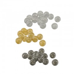 Resin Bead Round with Glitter 10mm Ø1.2mm