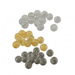 Resin Bead Round with Glitter 12mm Ø2.1mm