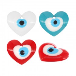 Resin Pendant Heart 35x40mm