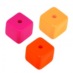 Entrepieza de Acrilico Cubo 15,5mm (Ø 3mm)