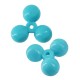 Pièce en Acrylique 3 Boules Rondes Reliées 20 mm Ø 2.4 mm