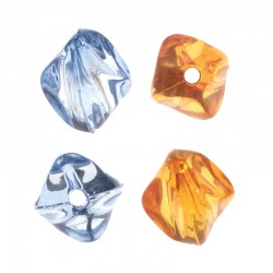 Perla in Acrilico Ovale Sfaccettata 10x12mm (Ø2mm)