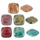 Acrylic Flat Bead Square 17mm Ø1mm