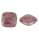 Perle Acrylique Plate Carrée 17 mm Ø1 mm