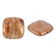 Perle Acrylique Plate Carrée 17 mm Ø1 mm