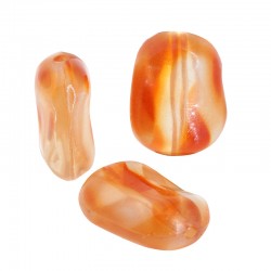Acrylic Bead Oval Irregular 19.5x26mm Ø3mm