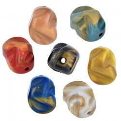 Perle Acrylique Irrégulière 17 x 23 mm Ø 2.4 mm