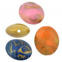 Ακρυλική Χάντρα Οβάλ 20x23mm Ø1.8mm