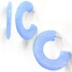 Acrylic Earring Hoop with Pin 47x11mm