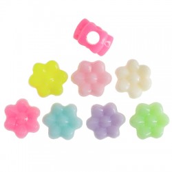 Passante in Acrilico Fiore 11mm/7mm (Ø3.8mm)