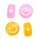 Perla Acrilica Piatta Rotonda con Faccina Sorridente 7 Mm/4 mm Ø1 mm