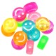 Acrylic Bead Flat Round Smile Face 10mm/5mm Ø2mm