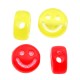 Acrylic Bead Flat Round Smile Face 10mm/5mm Ø2mm