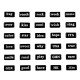 Acrylic Bead Slider Tube with Various Words 15x8mm/5mm Ø3mm