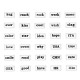 Acrylic Bead Slider Tube with Various Words 15x8mm/5mm Ø3mm
