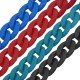 Acrylic Chain Oval with Rubber Coating 21x29mm (63pcs)