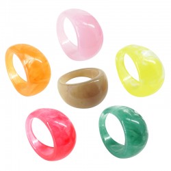 Bague Ronde en Résine 27 x 24 x 14 mm