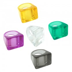 Resin Finger Ring Square 26x23x19mm