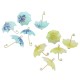 Acrylic Umbrella with Metal Handle Flowers & Tree 19mm