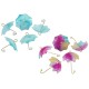 Acrylic Umbrella with Metal Handle Flowers & Tree 19mm