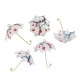 Acrylic Umbrella with Metal Handle Flowers & Tree 19mm