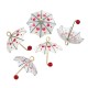 Acrylic Umbrella with Metal Handle Flowers & Tree 19mm