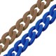 Ακρυλική Αλυσίδα Κρίκος Οβάλ Ταυτότητα 13x19mm (~98τμχ)