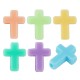 Acrylic Bead Cross 12x16mm Ø2mm