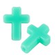 Acrylic Bead Cross 12x16mm Ø2mm