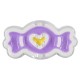 Ακρυλικό Στοιχείο Καραμέλα Καρδιά Περαστό 26x14mm Ø3.4mm