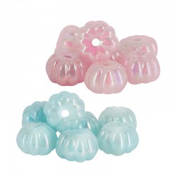 Perle Acrylique Citrouille 15 Mm/10 mm Ø 2.9 mm