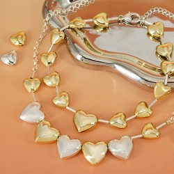 Acrylic Sliding Heart Pendant 23x22mm Ø~2.3mm