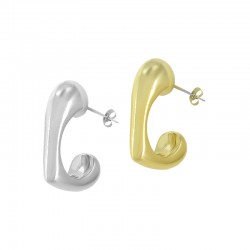 Orecchino ad Anello in Acrilico con Cuore 22X17 mm